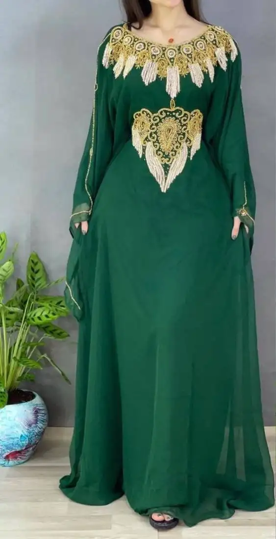 Sale luxury dress moroccan dubai kaftan wedding bridesmaid african abaya gown women dress 073