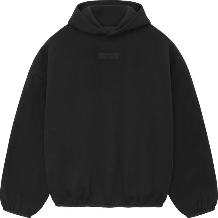 Fear of God Essentials Hoodie Jet Black (SS24)