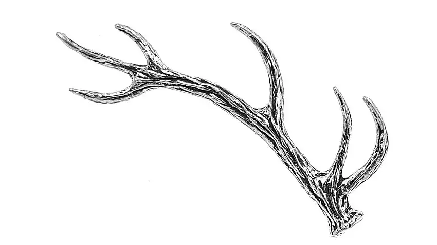 Bisley Pewter Pin Badge 37 Red Stag Antler