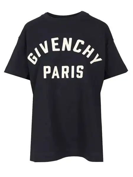Givenchy Women's Loose-Fit Logo Cotton T-Shirt Black