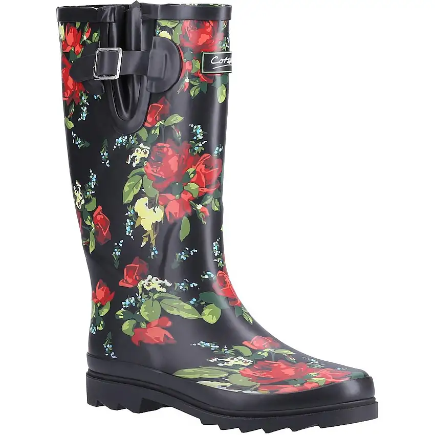 Cotswold Blossom Welly Red