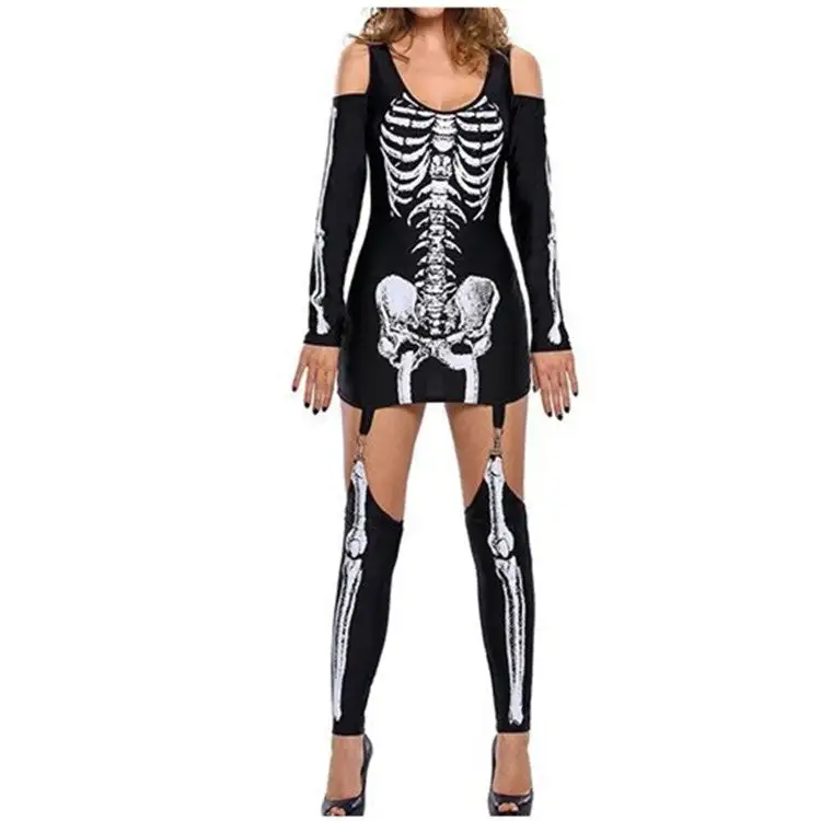 Skeleton Print Halloween Costume