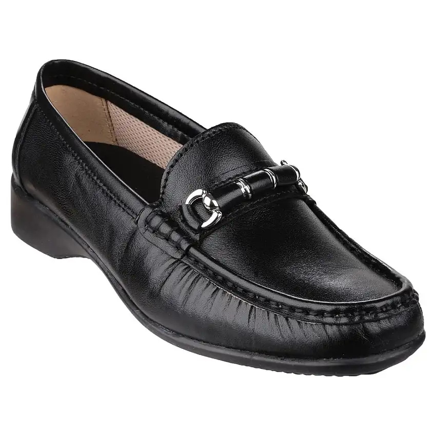 Cotswold Barrington Slip on Loafer Shoe Black