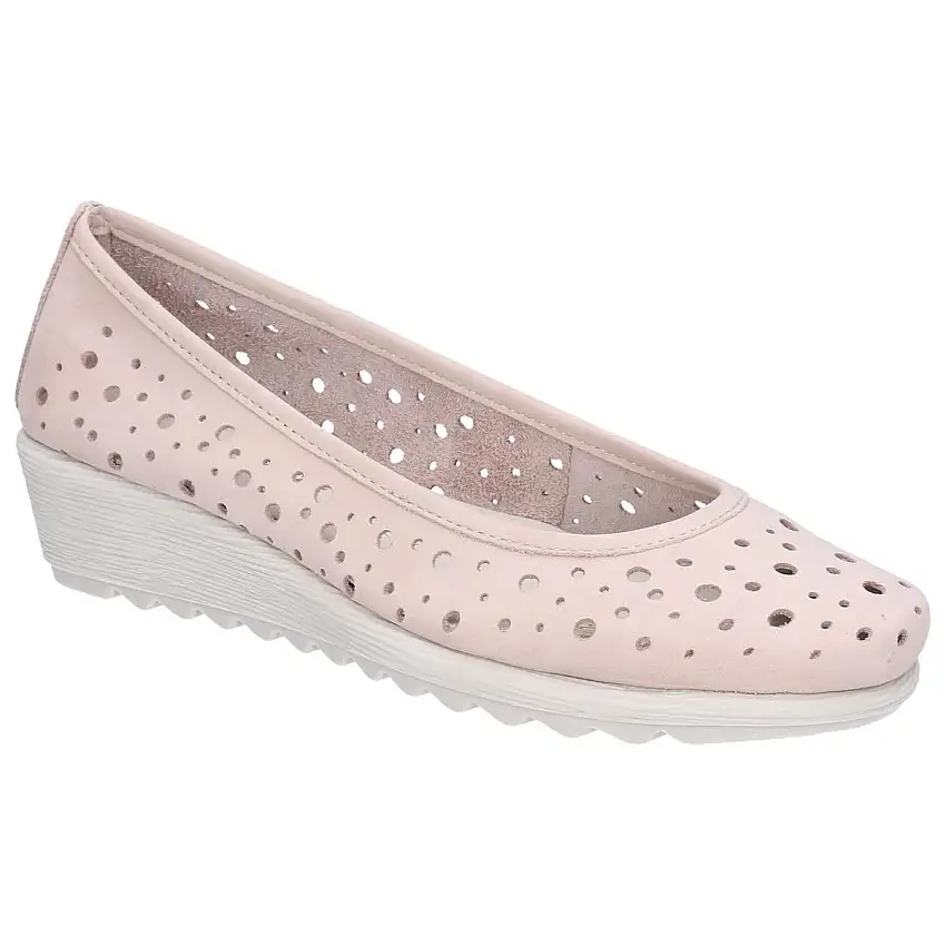 The Flexx Run Perfed Wedge Perforated Shoe Rose