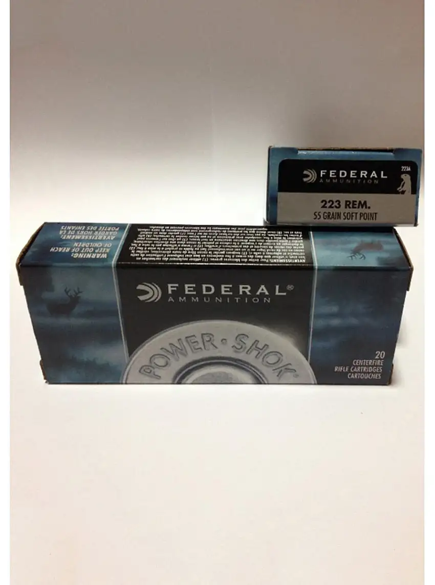 Federal .223 REM 55GR Power Shok( Soft Point) Ammo (20pk)
