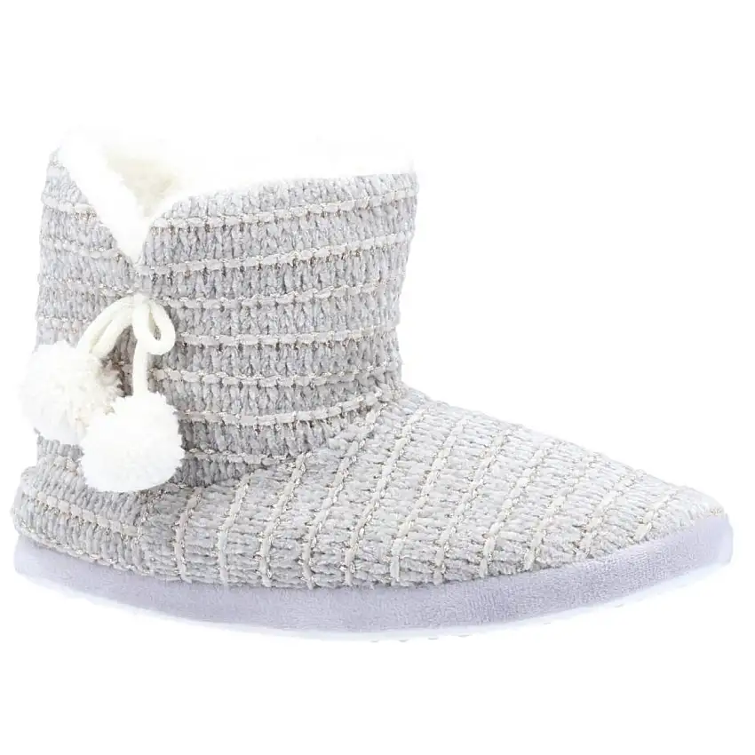 Divaz Saturn Knitted Bootie Slipper Grey