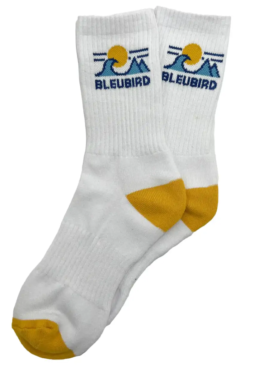 Bleubird Horizon Crew Socks (White)