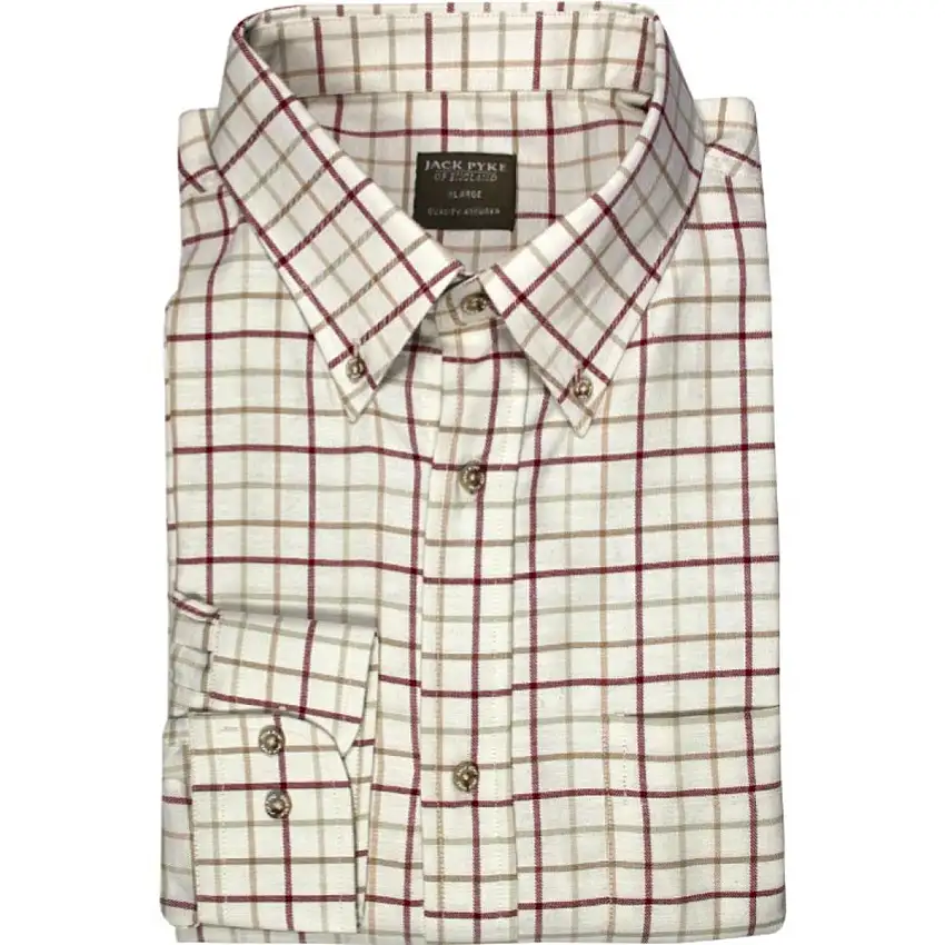 Jack Pyke Countryman Shirt - Burgundy Check