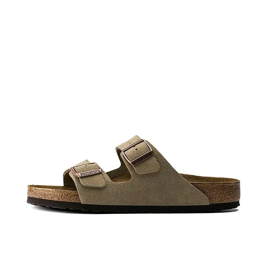 Birken Arizona Soft Footbed Suede Taupe