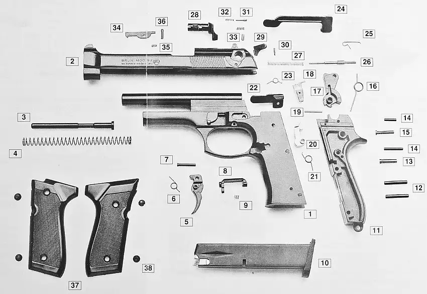 Bisley (28) Spare Safety Catch for Model 92 Blank Firer