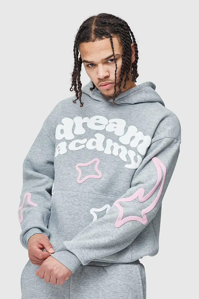 Dream Acdmy Hood - Grey Marl