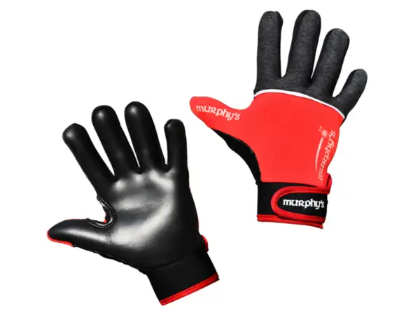 Murphys Gaelic Football Gloves V2 (Grey/Red/White)