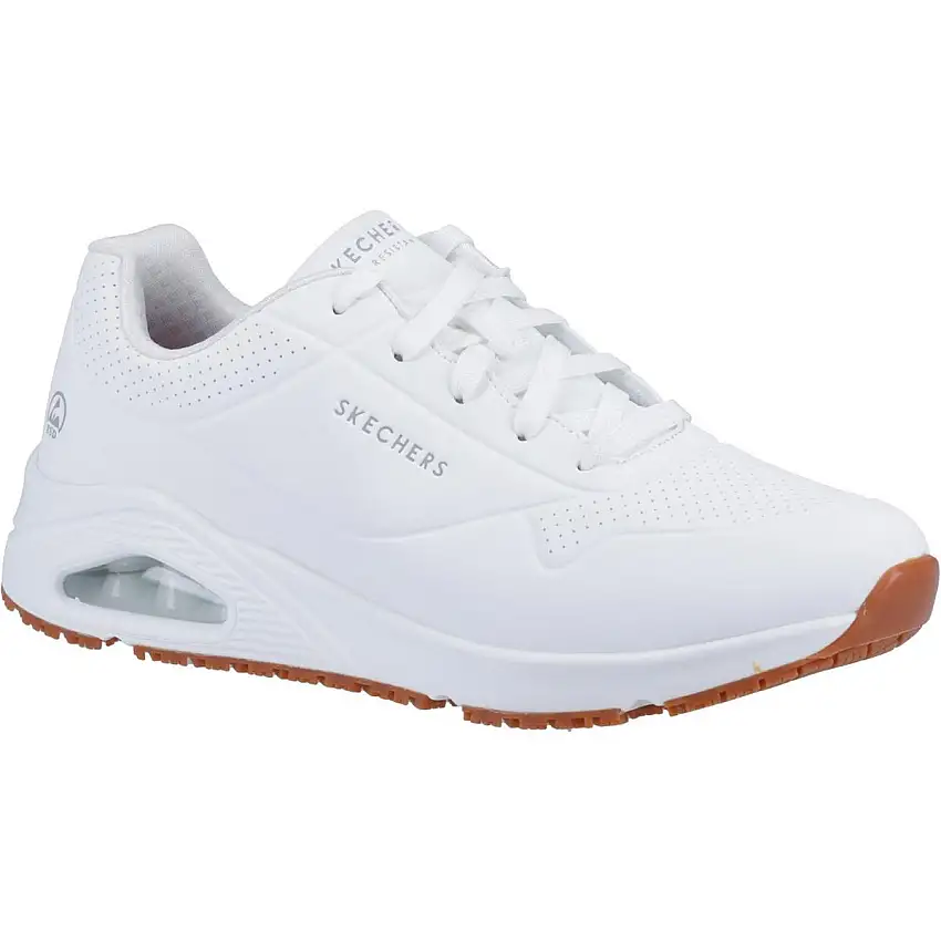 Skechers Workwear Work Relaxed Fit: Uno SR - Sutal Work Shoe White