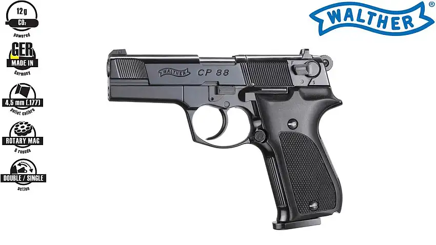 Walther Walther CP88 4"  Black/Syn .177 Pellet