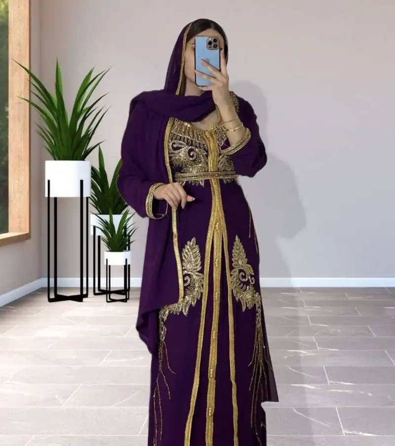 Sale luxury dress moroccan dubai kaftan wedding bridesmaid african abaya gown women dress 108
