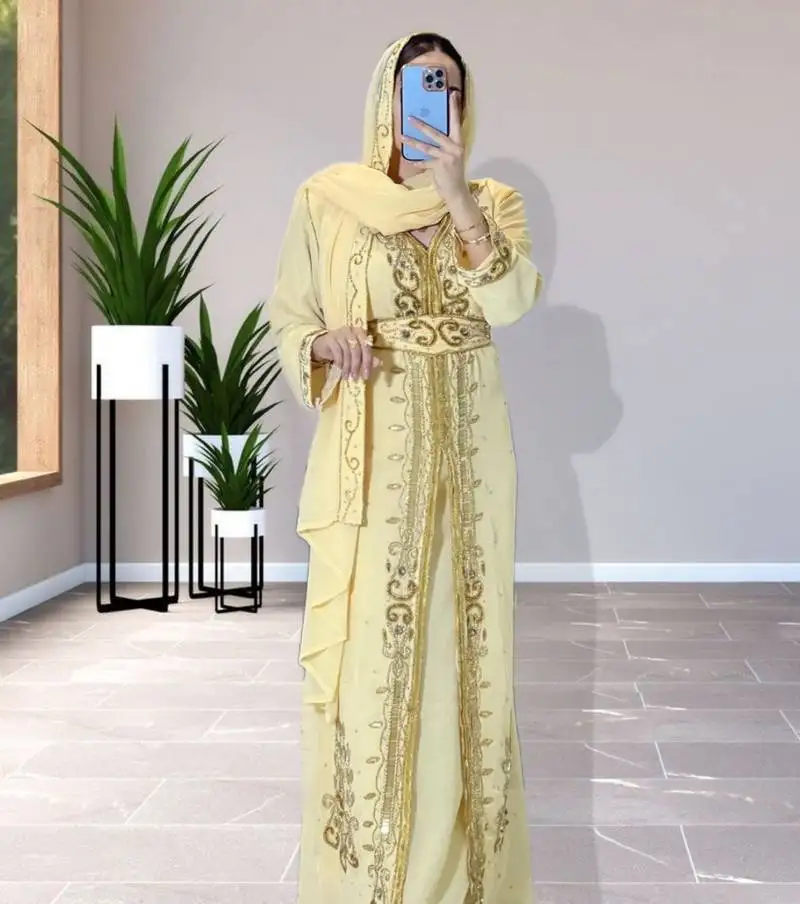 Sale luxury dress moroccan dubai kaftan wedding bridesmaid african abaya gown women dress 109
