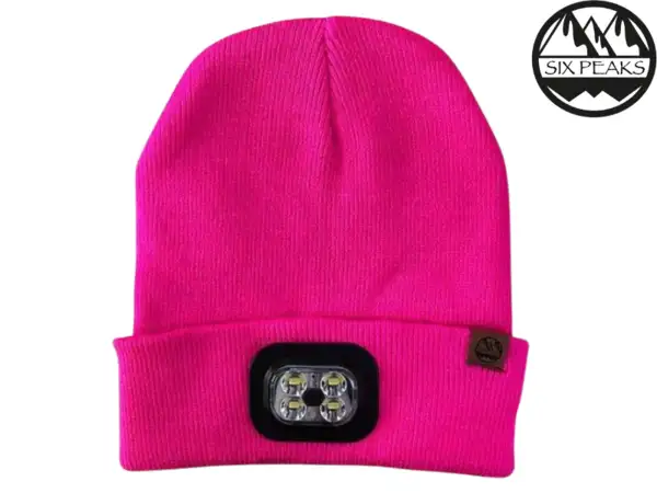 Six Peaks LED Lighted Beanie Hat (Pink)