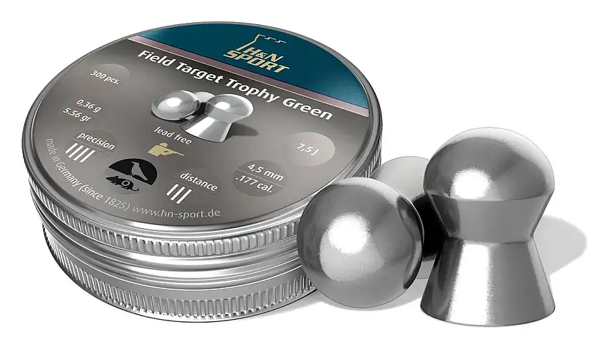 Bisley H&N Field Target Trophy Green .177 Tin of 300
