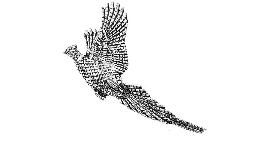 Bisley Pewter Pin No.8 Rising Pheasant