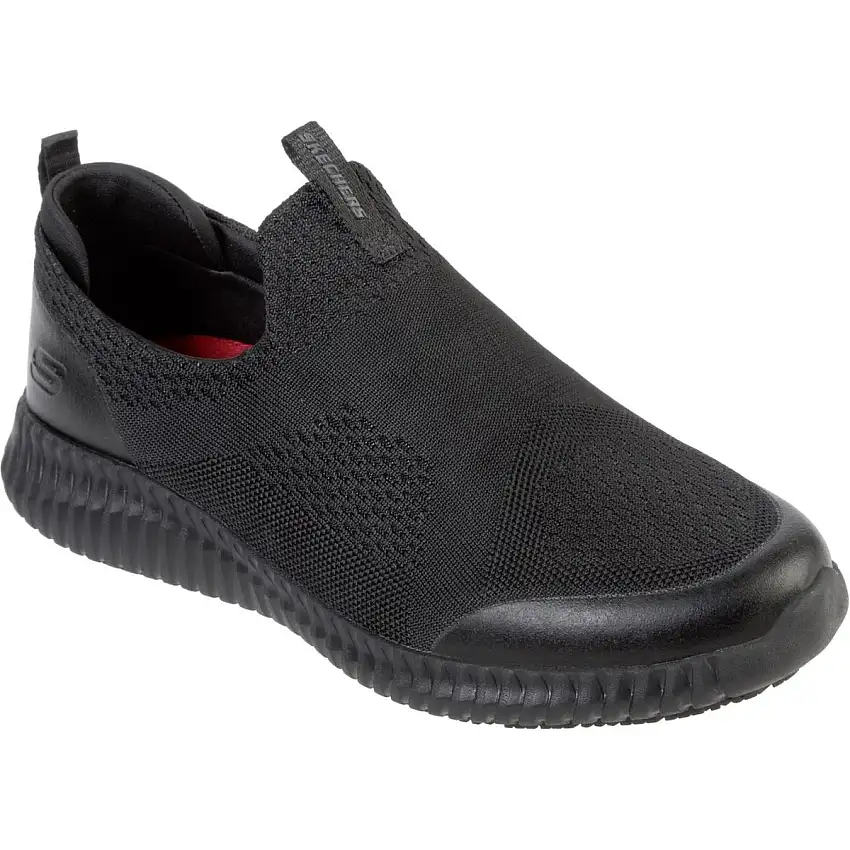 Skechers Workwear Cessnock Colleton Slip Resistant Shoe Black