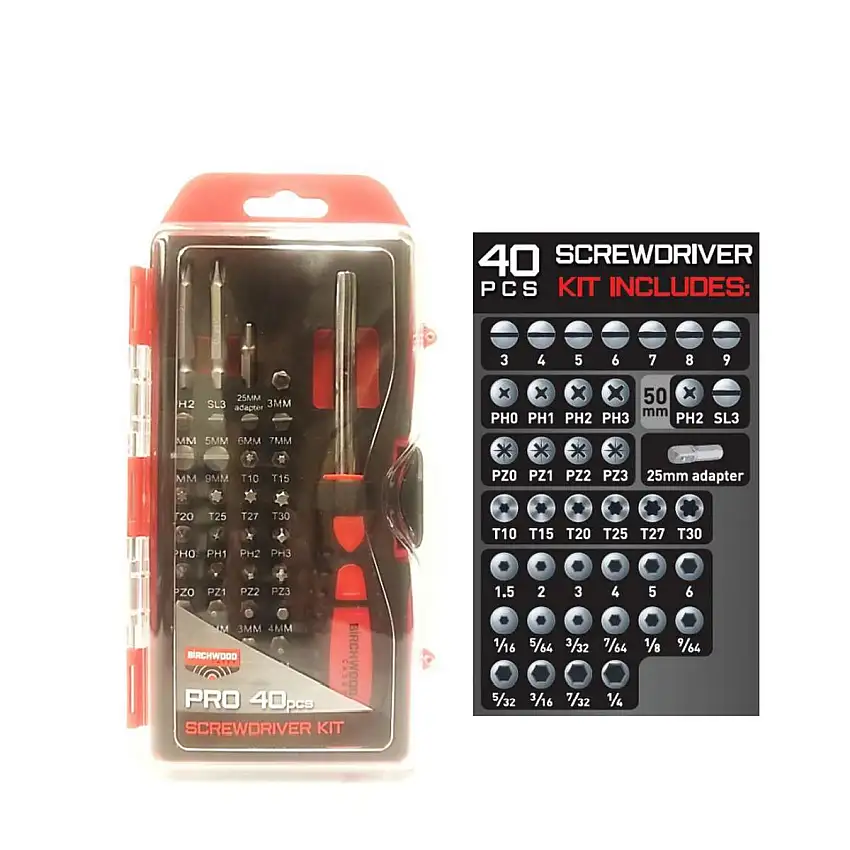 Birchwood Casey Pro Screwdriver Set - 40 Piece Kit