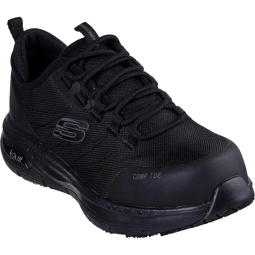 Skechers Workwear Arch Fit SR Ebinal Safety Trainers Black