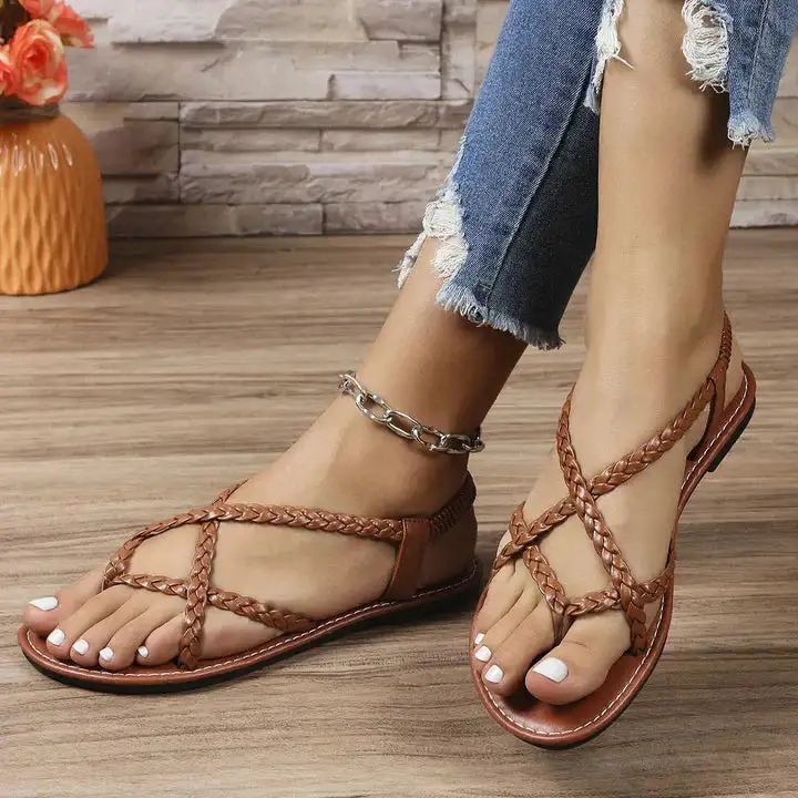 Bonnie | Chic Braided Strap Summer Sandals