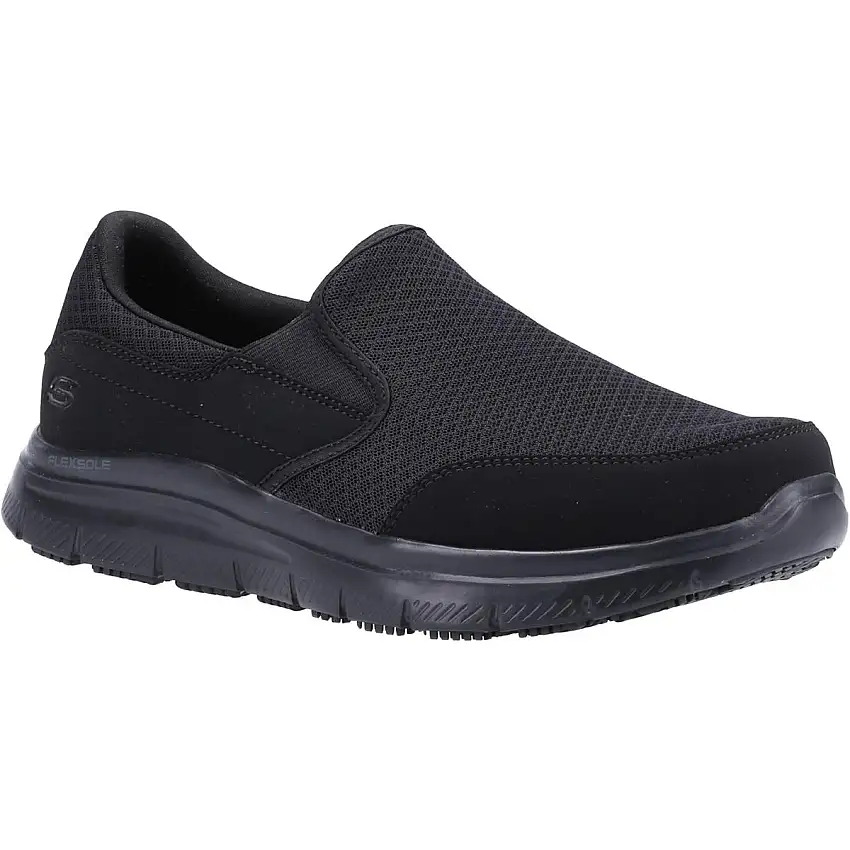 Skechers Workwear McAllen Wide Slip Resistant Occupational Shoe Black