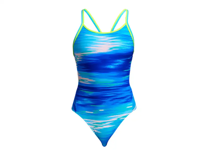 Funkita Diamond Back Girls One Piece Swimsuit (Sea Breeze)