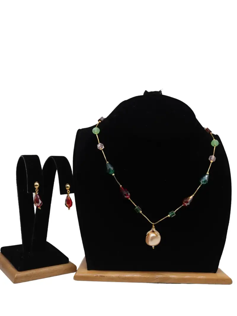 Lilac & gold anarkali set