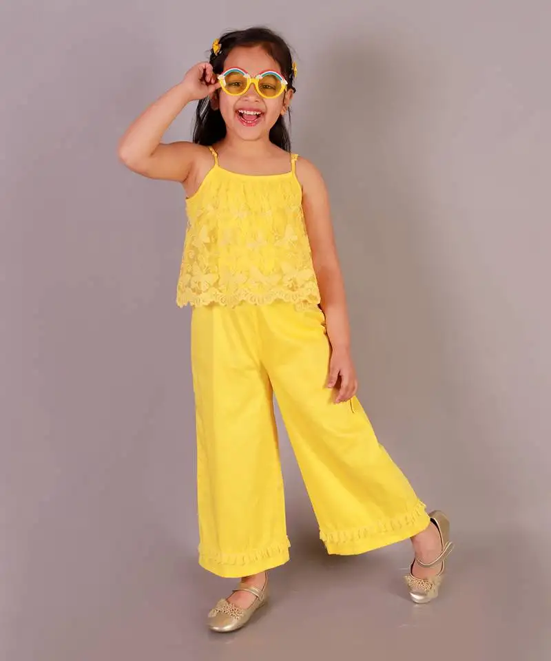 Yellow printed jumpsuit