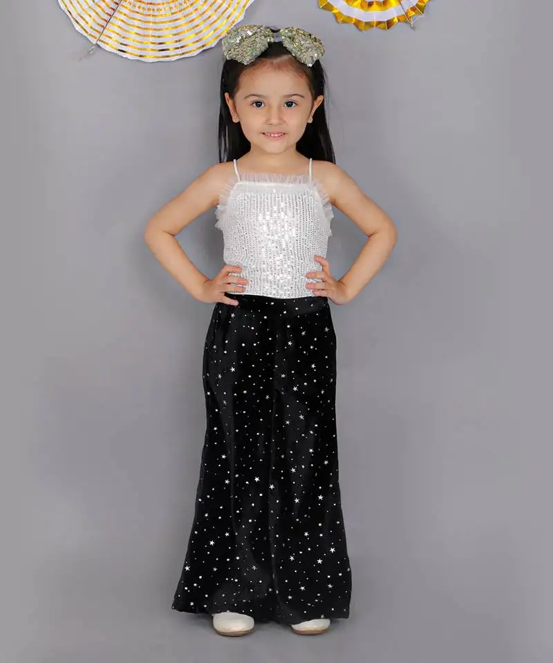 Black printed co ord set