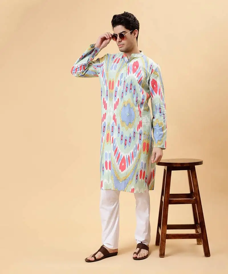 Pastel ikat kurta
