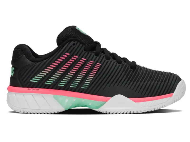 K-Swiss Hypercourt Express 2 Clay Ladies Tennis Shoes (Black/White/Mint)
