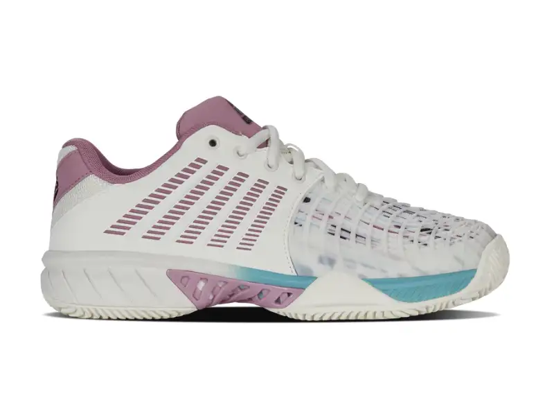K-Swiss Express Light 3 Padel Ladies Tennis Shoes (White/Purple)