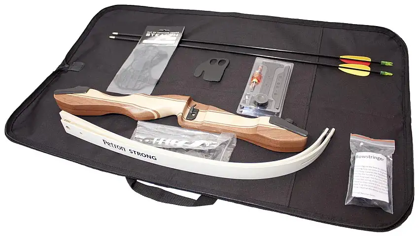 Petron Left Hand S1 Strong Wood Take Down Bow Kit