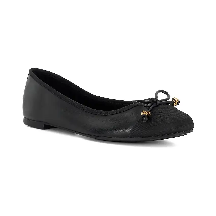 Dune Hallo Wide Fit Ballerinas Black