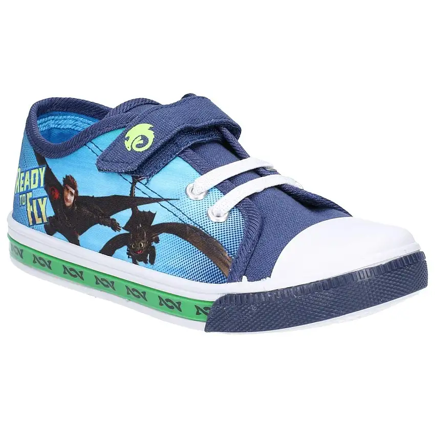 Leomil How to train your dragon Low Sneakers touch fastening shoe Navy