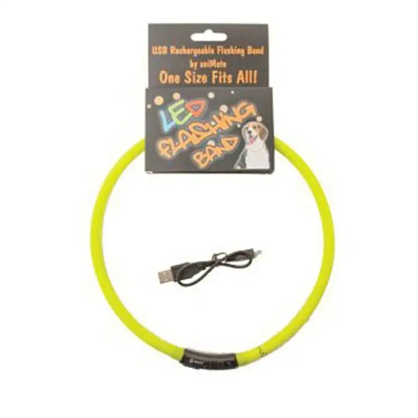 aniMate Collar Flashing LED Rechargeable USB