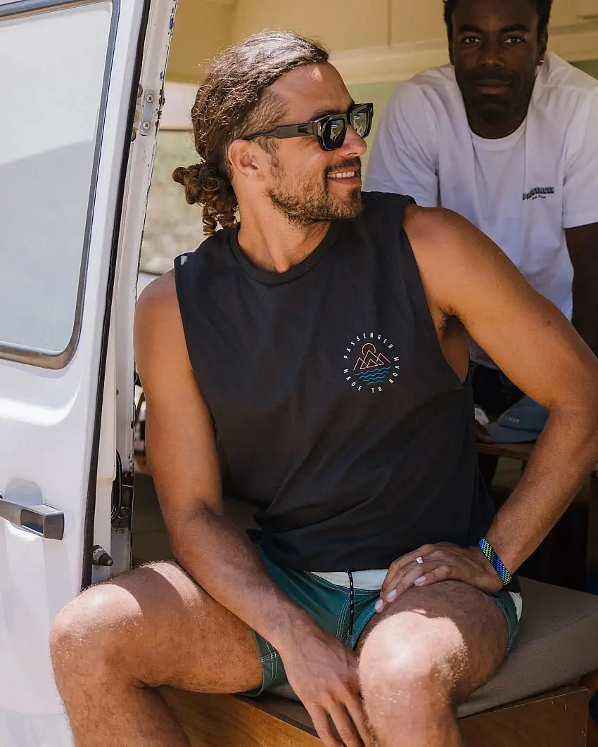 Escapism Recycled Cotton Vest - Black