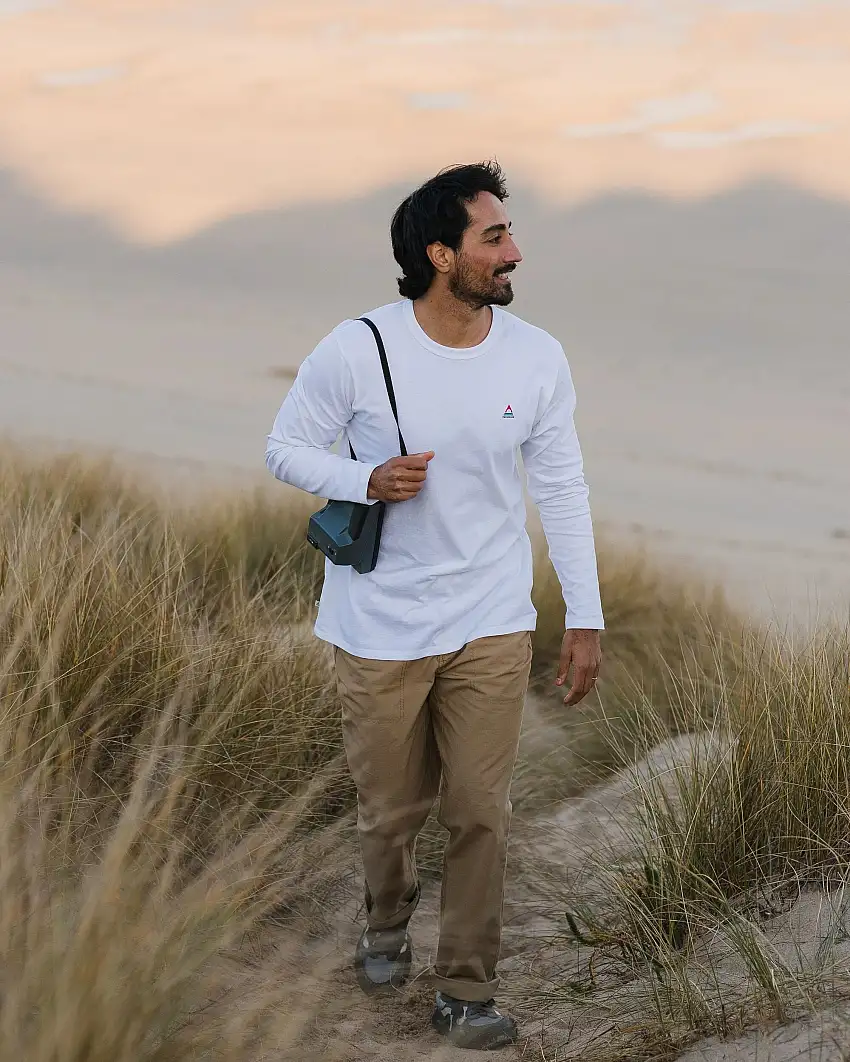 Classic Logo Recycled Cotton LS T-Shirt - White