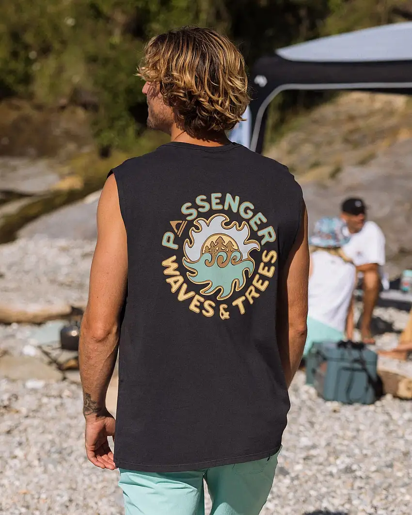 Dune Men's Recycled Cotton Vest - Black