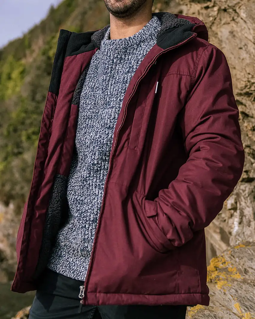 Discover Recycled Sherpa Lined Jacket - Wine