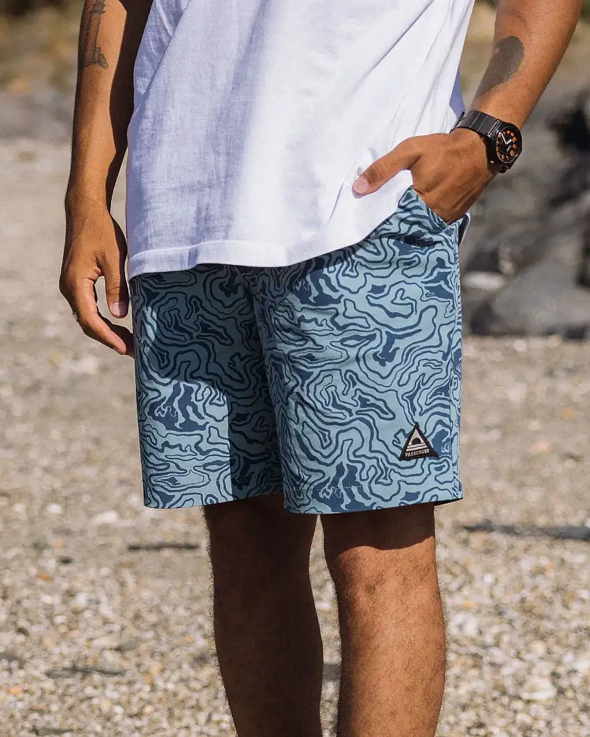 Drifter NetPlus® Swim Lined Short - Strata Swirl Arctic