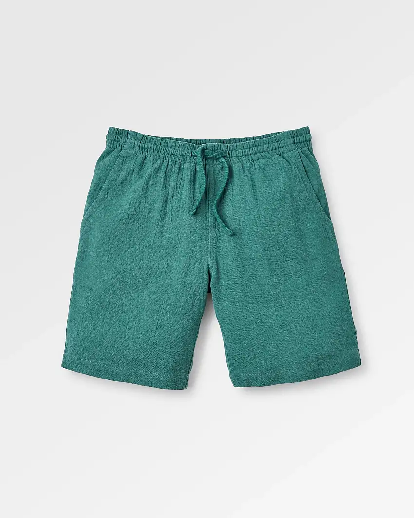Drifter Cotton Linen Blend Short - Deep Ocean